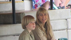 Teri and Robert watched as Bindi performed