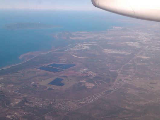 Townsville with Magnetic Island to the west