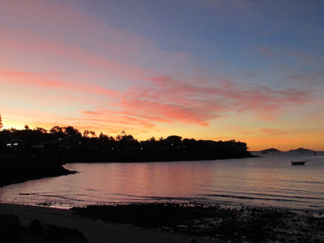 Sunset over Airlie Beach