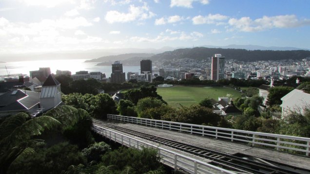 Wellington from the top of the cable car ride