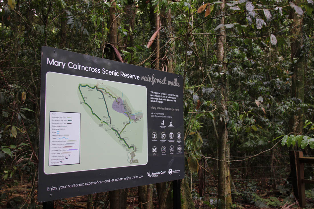 Mary Cairncross trail sign