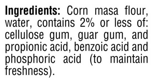 calidad-corn-tortilla-ingredients